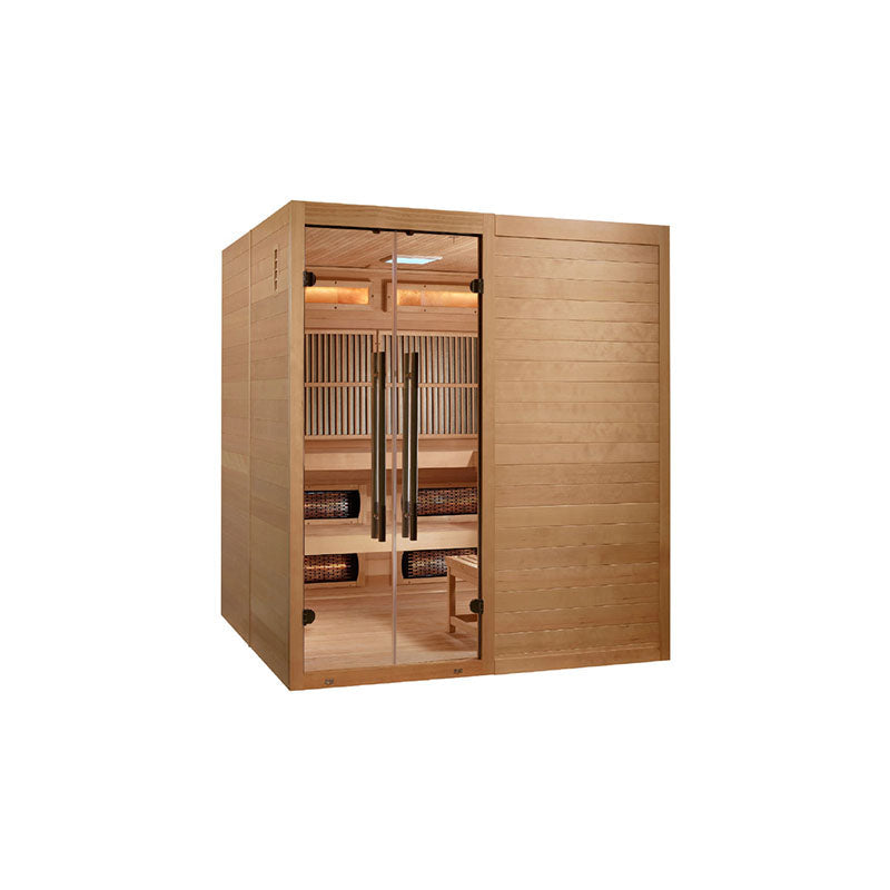 Golden Designs 2025 Toledo 6 Person Indoor Full Spectrum Traditional Hybrid Sauna