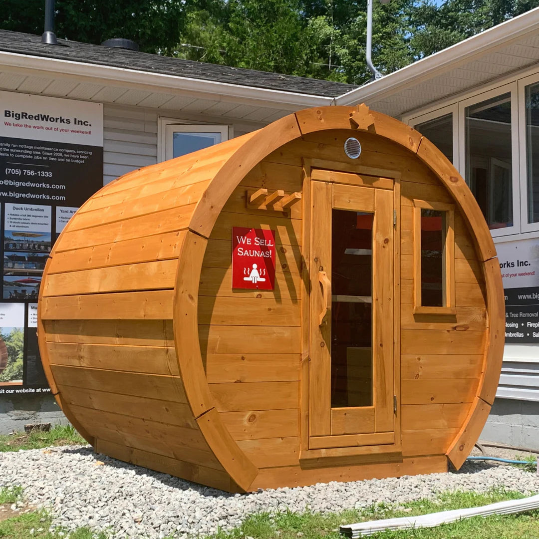 True North Schooner Canadian Made 2-8 Person Outdoor Traditional Barrel Sauna