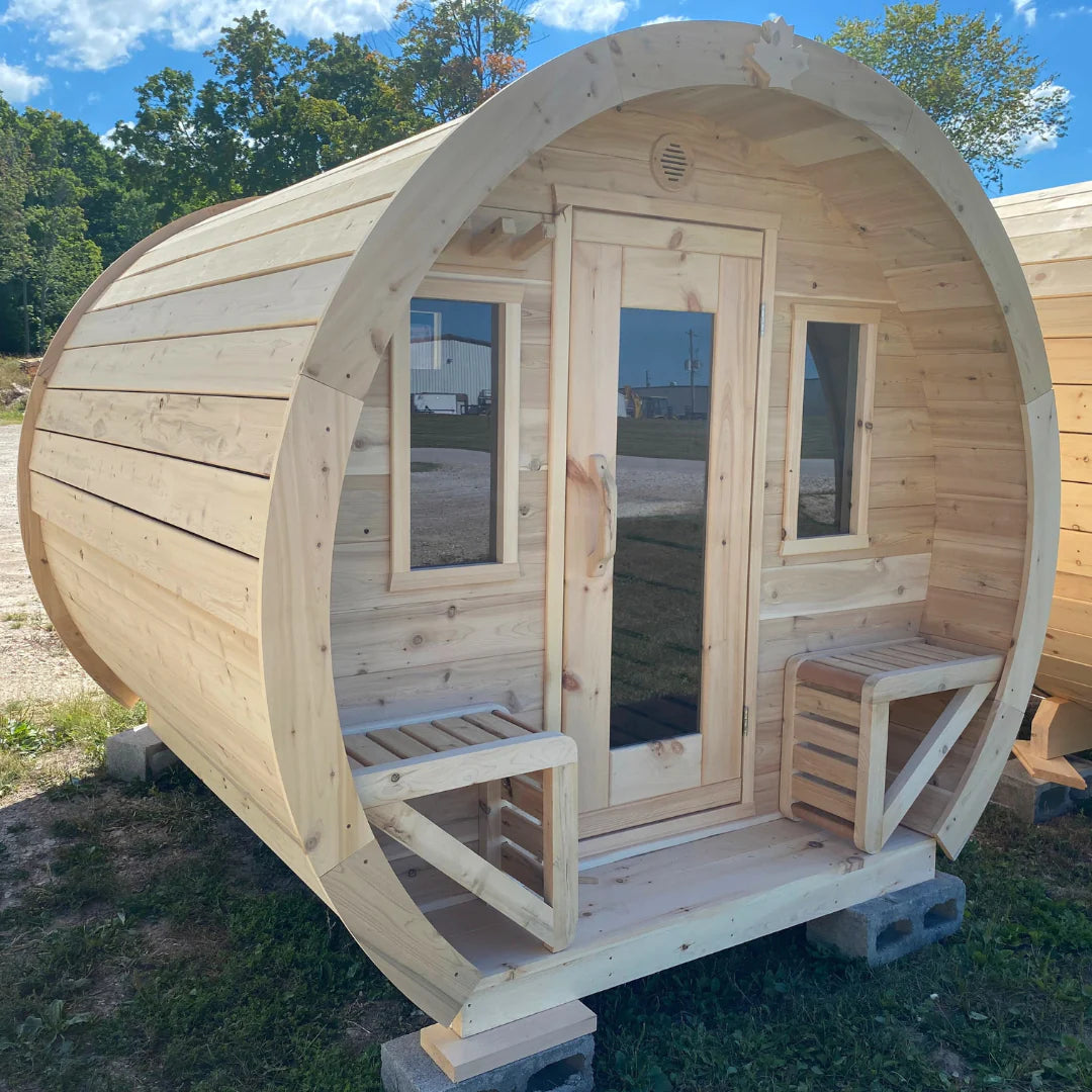 True North Schooner Canadian Made 2-8 Person Outdoor Traditional Barrel Sauna