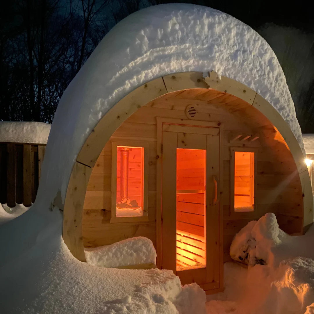 True North Schooner Canadian Made 2-8 Person Outdoor Traditional Barrel Sauna