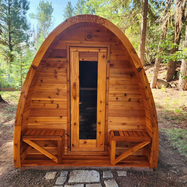 True North Canadian Made 4-8 Person Outdoor Traditional Tiny Pod Sauna
