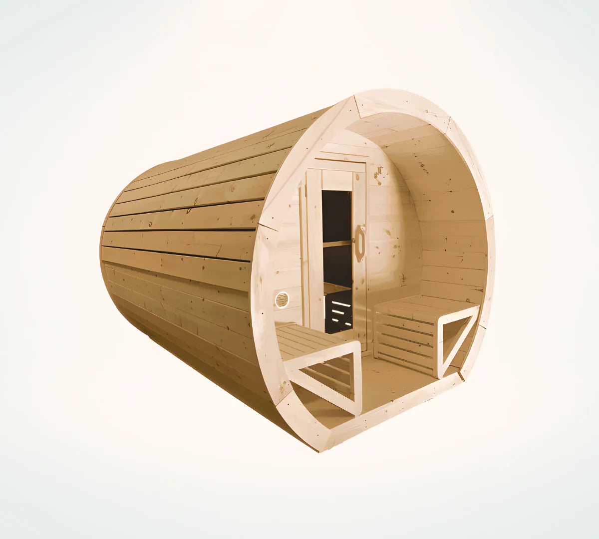 True North Schooner Canadian Made 2-8 Person Outdoor Traditional Barrel Sauna