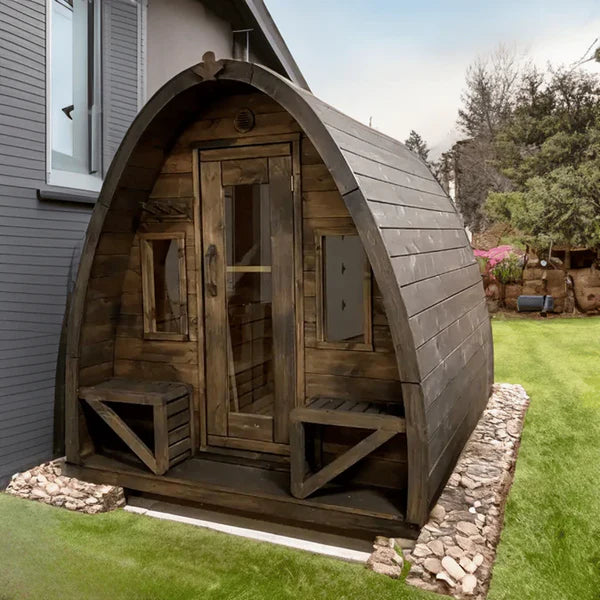 True North Canadian Made 4-8 Person Outdoor Traditional Tiny Pod Sauna
