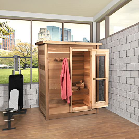 Dundalk LeisureCraft Clear Cedar Indoor Cabin Sauna