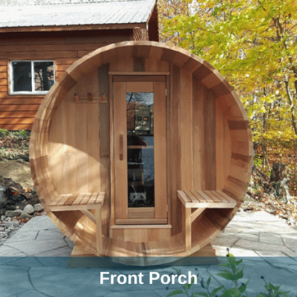 Dundalk LeisureCraft Clear Red Cedar Barrel Sauna