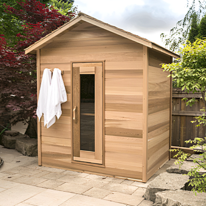 Dundalk LeisureCraft Clear Cedar Electric Heated Outdoor Cabin Sauna