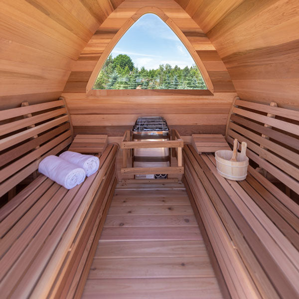 Dundalk LeisureCraft Clear Cedar Mini POD 3-4 Person Sauna