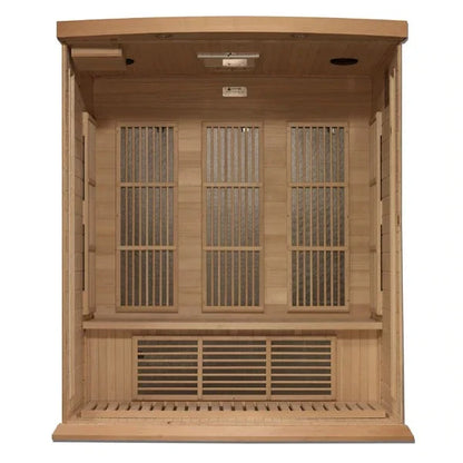 Golden Designs Maxxus 3 Person Near Zero EMF FAR Infrared Sauna - Canadian Hemlock