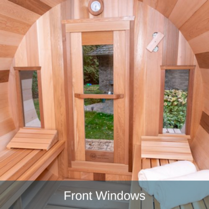 Dundalk LeisureCraft Clear Cedar Panoramic View 6 Person Barrel Sauna