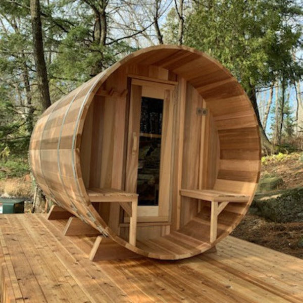 Dundalk LeisureCraft Clear Red Cedar Barrel Sauna