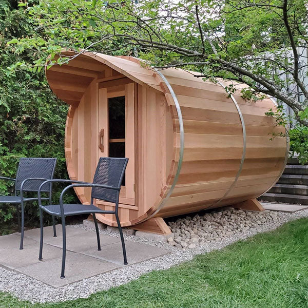 Dundalk LeisureCraft Clear Red Cedar Barrel Sauna