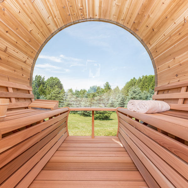 Dundalk LeisureCraft Panoramic Sauna Knotty Cedar Floor Standing