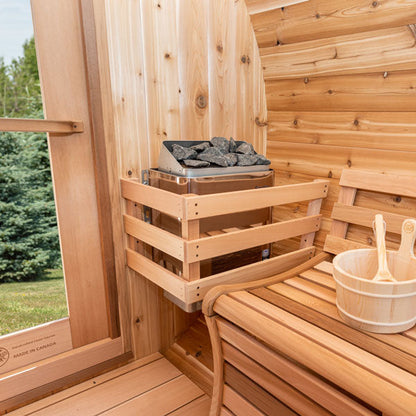 Dundalk LeisureCraft Panoramic Sauna Knotty Cedar Floor Standing