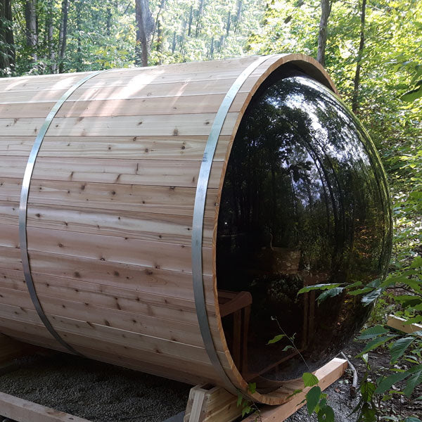 Dundalk LeisureCraft Panoramic Sauna Knotty Cedar Floor Standing