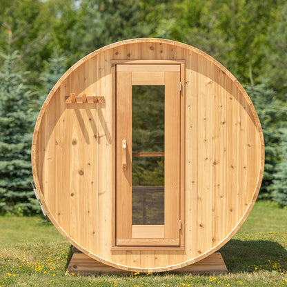 Dundalk LeisureCraft Panoramic Sauna Knotty Cedar - Electric Heated