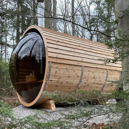 Dundalk LeisureCraft Panoramic Sauna Knotty Cedar Floor Standing