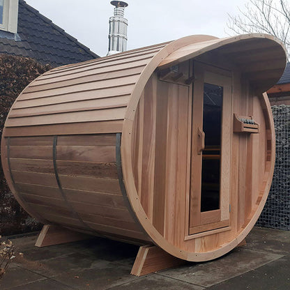 Dundalk LeisureCraft Clear Red Cedar Barrel Sauna