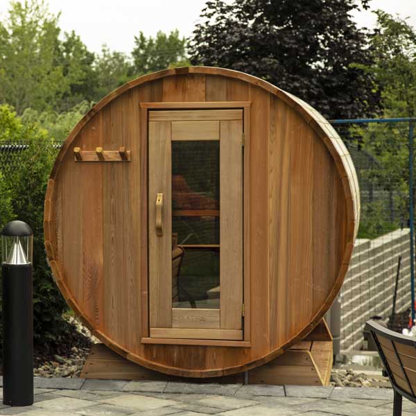 Dundalk LeisureCraft Clear Red Cedar Barrel Sauna