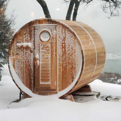 Dundalk LeisureCraft Clear Red Cedar Barrel Sauna