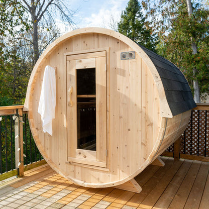 Dundalk LeisureCraft Canadian Timber Harmony 3-4 Person Barrel Sauna