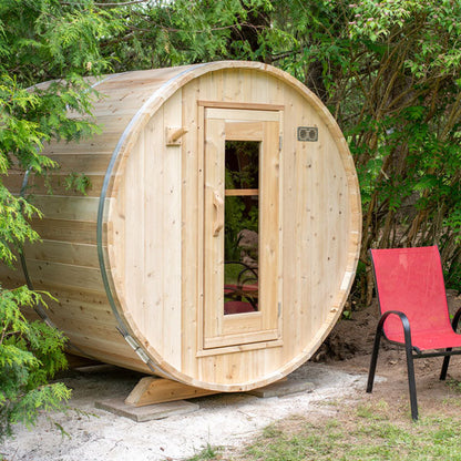 Dundalk LeisureCraft Canadian Timber Harmony 3-4 Person Barrel Sauna