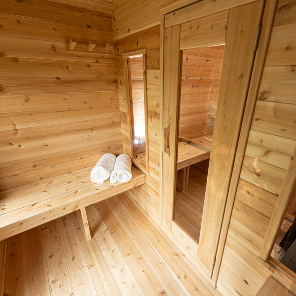 Dundalk LeisureCraft Canadian Timber Georgian 5-6 Person Cabin Sauna with Changeroom