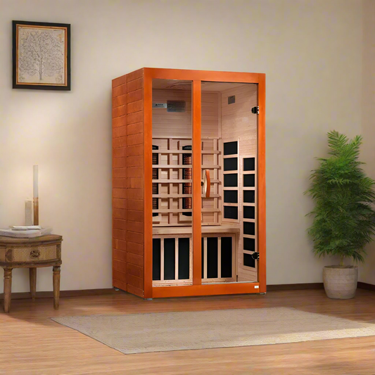 Golden Designs Santiago 2 Person Full Spectrum Infrared Sauna - Canadian Hemlock