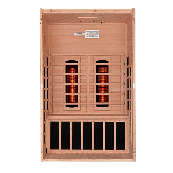 Golden Designs Santiago 2 Person Full Spectrum Infrared Sauna - Canadian Hemlock