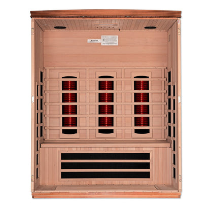 Dynamic Lugano 3 Person Full Spectrum Infrared Sauna - Canadian Hemlock