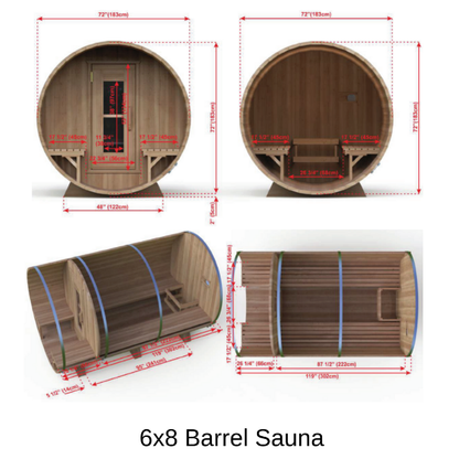 Dundalk LeisureCraft Knotty Cedar Barrel Sauna