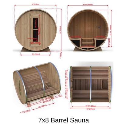 Dundalk LeisureCraft Knotty Cedar Barrel Sauna