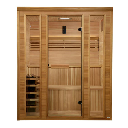 Golden Designs Engelberg Edition 6 Person Traditional Steam Sauna - Clear Cedar