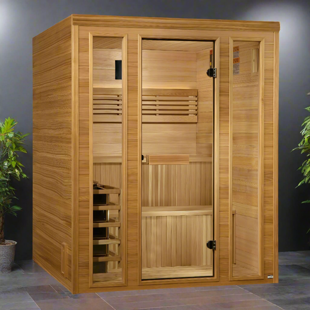 Golden Designs Engelberg Edition 6 Person Traditional Steam Sauna - Clear Cedar