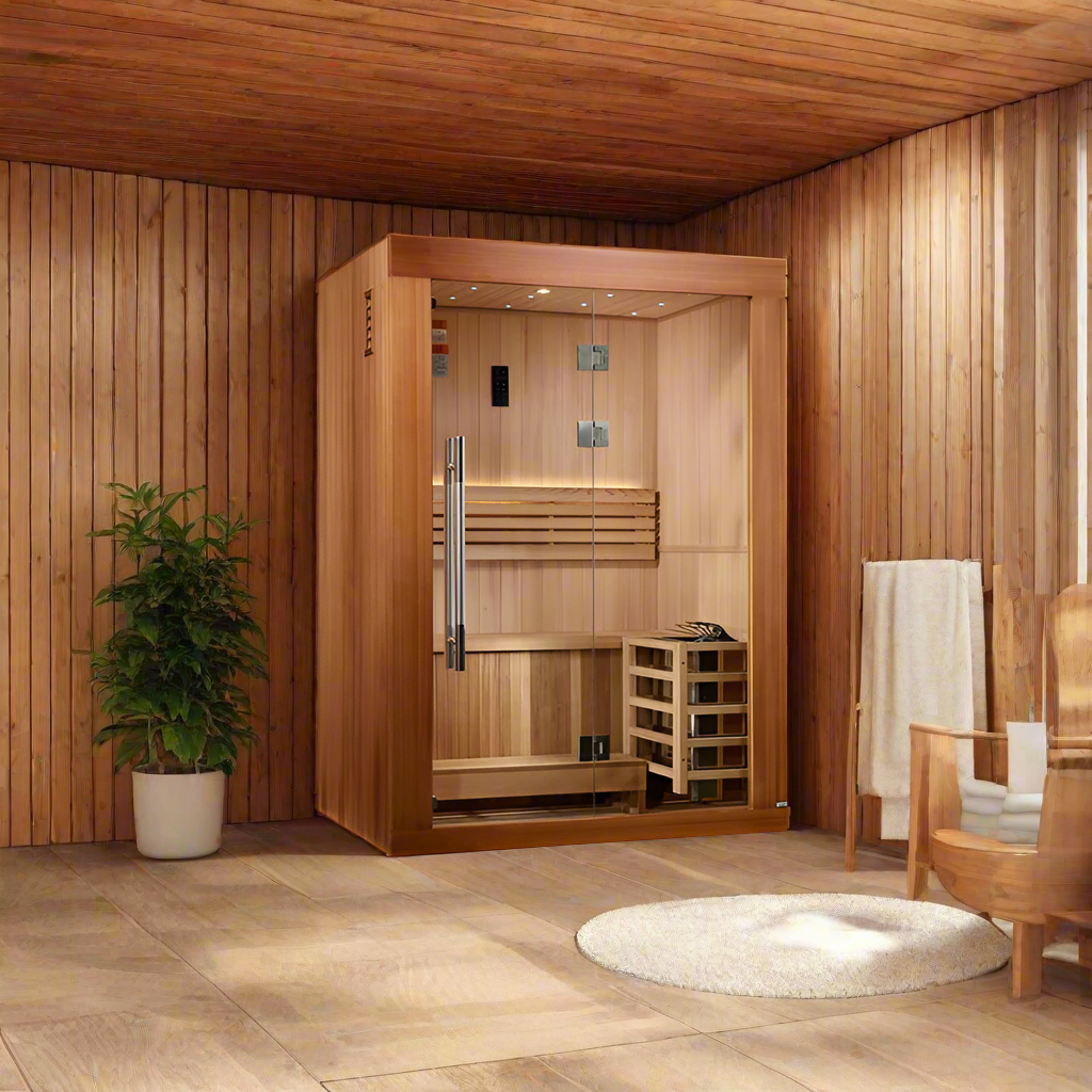 Golden Designs Sundsvall Edition 2 Person Traditional Sauna - Canadian Red Cedar