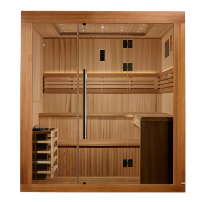 Golden Designs Osla Edition 6 Person Traditional Sauna - Canadian Red Cedar