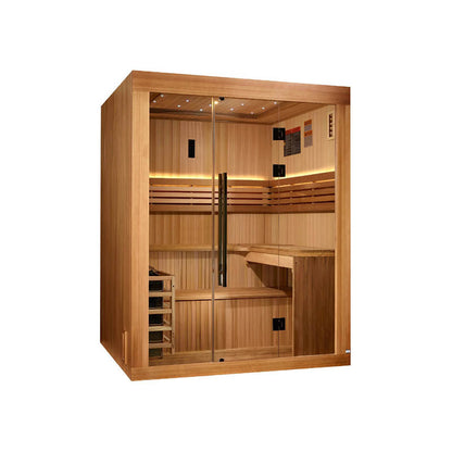 Golden Designs Osla Edition 6 Person Traditional Sauna - Canadian Red Cedar