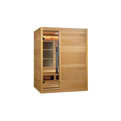 Golden Designs 2025 Soria 3 Person Indoor Full Spectrum Traditional Hybrid Sauna