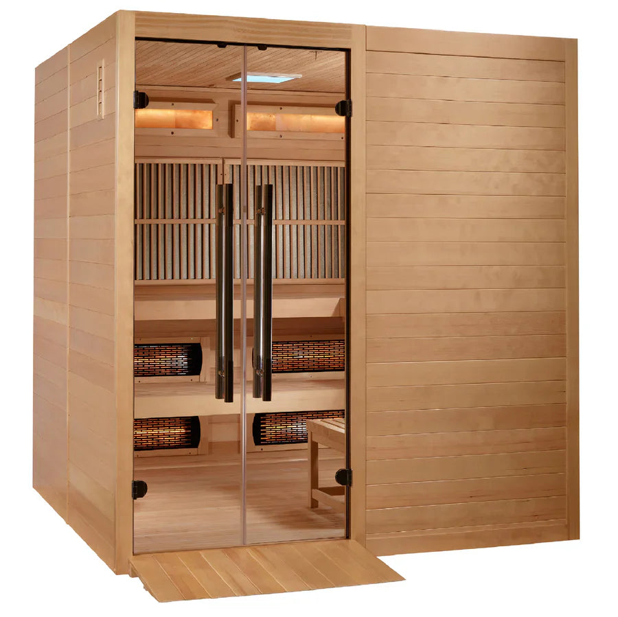 Golden Designs  2025 Toledo 6 Person Indoor Full Spectrum Traditional Hybrid Sauna