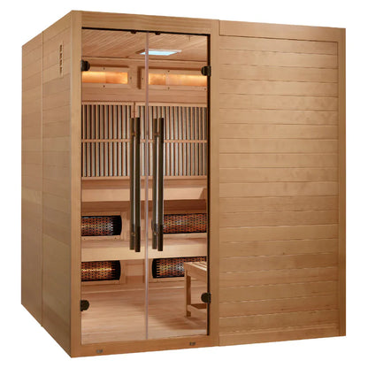 Golden Designs  2025 Toledo 6 Person Indoor Full Spectrum Traditional Hybrid Sauna