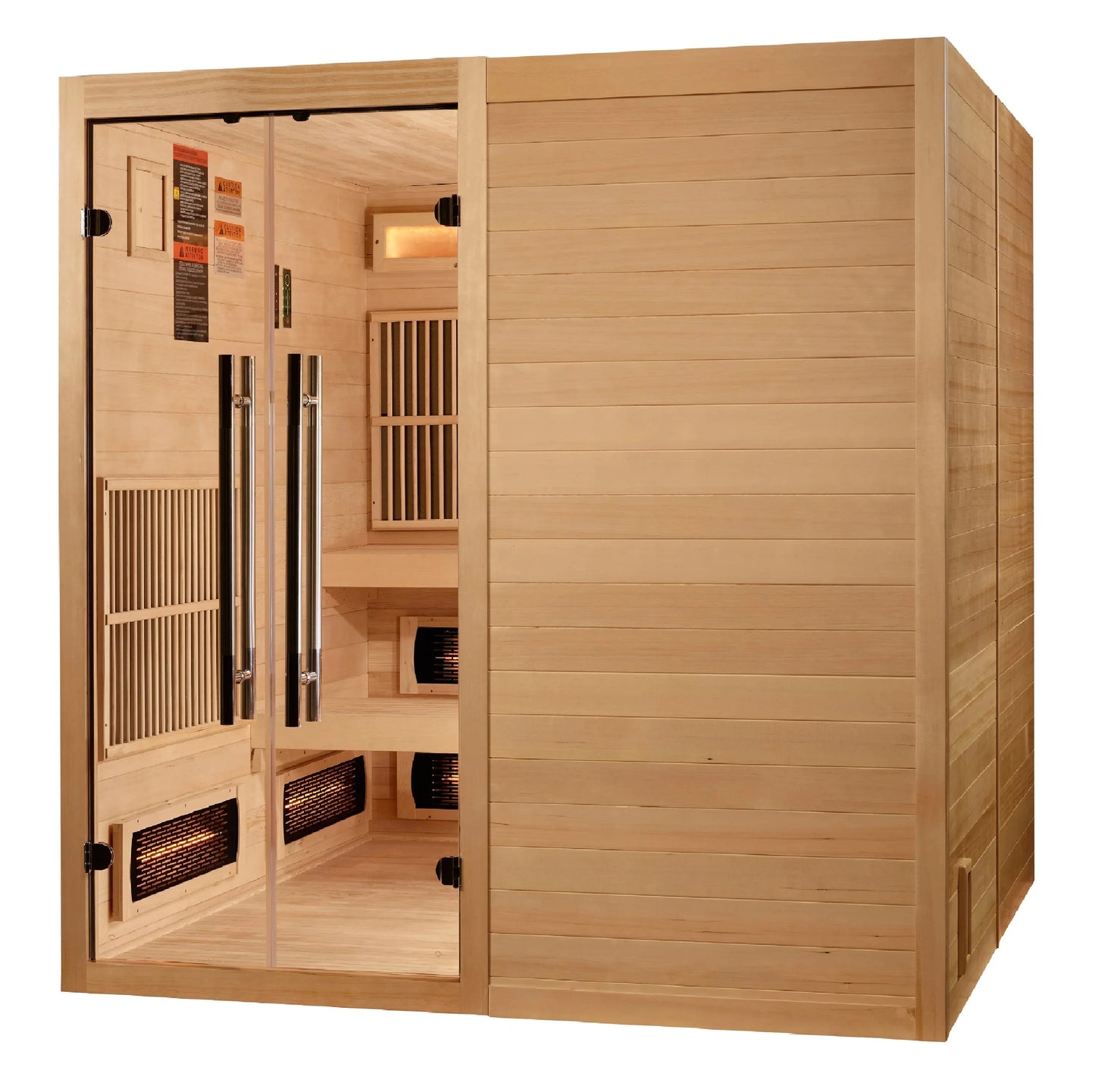 Golden Designs  2025 Toledo 6 Person Indoor Full Spectrum Traditional Hybrid Sauna