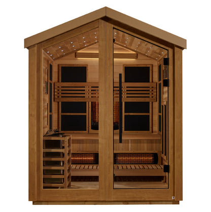 Golden Designs Loviisa 3 Person Full Spectrum Hybrid Outdoor Sauna