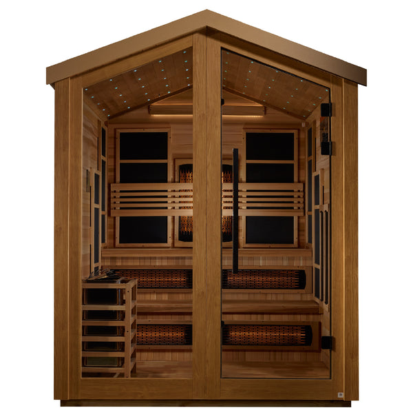 Golden Designs Kaskinen 6 Person Full Spectrum Hybrid Outdoor Sauna