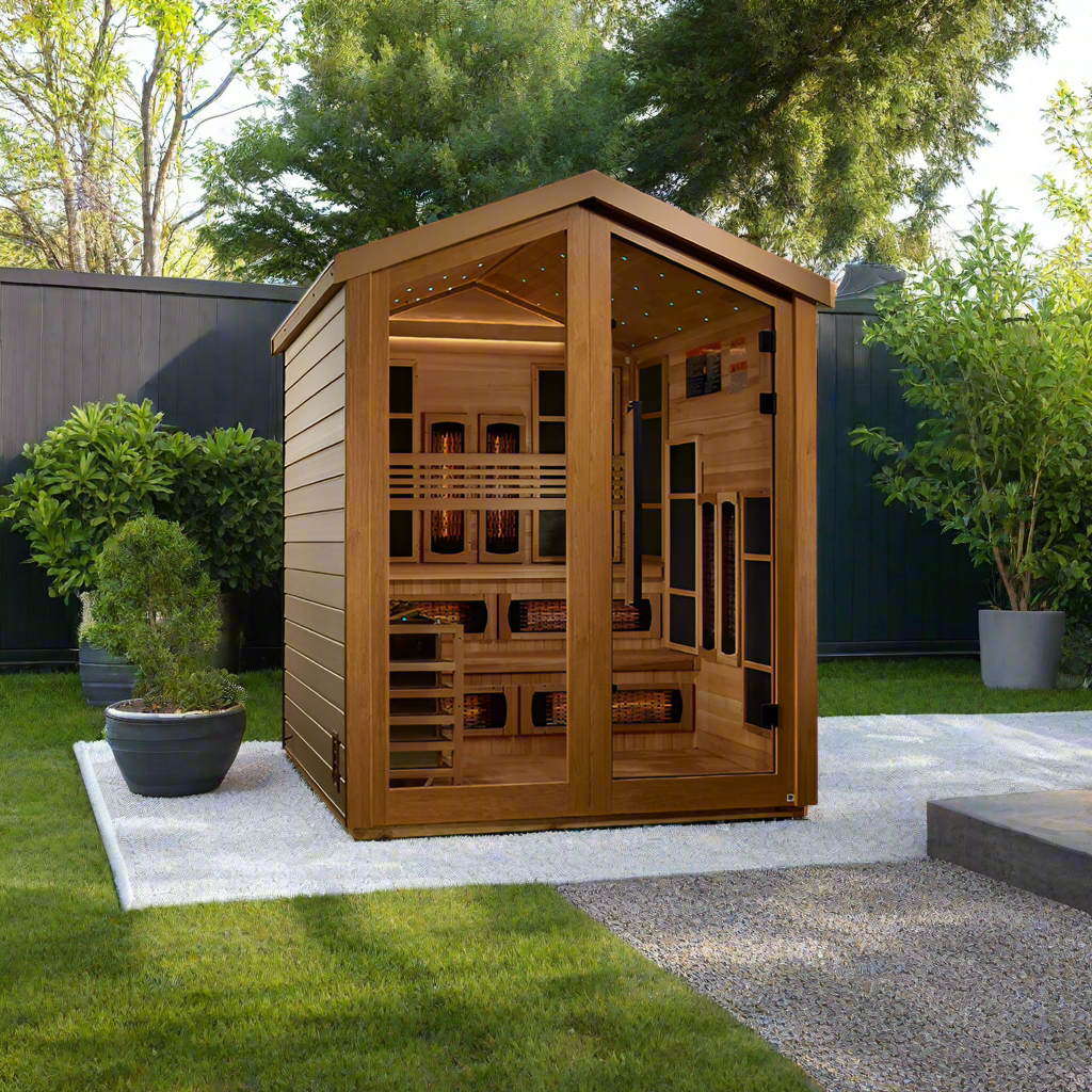 Golden Designs Kaskinen 6 Person Full Spectrum Hybrid Outdoor Sauna