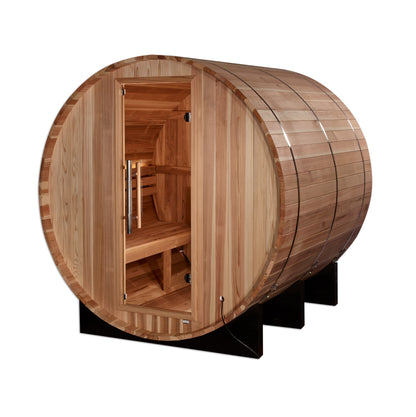 Golden Designs Arosa 4 Person Traditional Barrel Sauna - Pacific Cedar