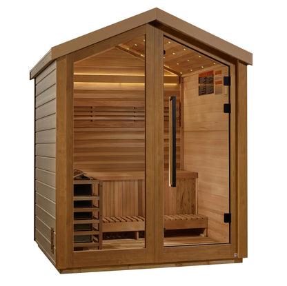 Golden Designs Savonlinna 3 Person Outdoor Traditional - Canadian Red Cedar Interior