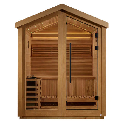 Golden Designs Savonlinna 3 Person Outdoor Traditional - Canadian Red Cedar Interior