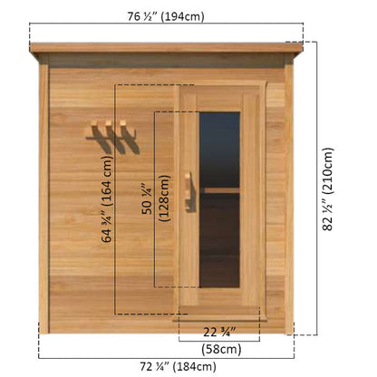 Dundalk LeisureCraft Knotty Cedar Indoor Cabin Sauna