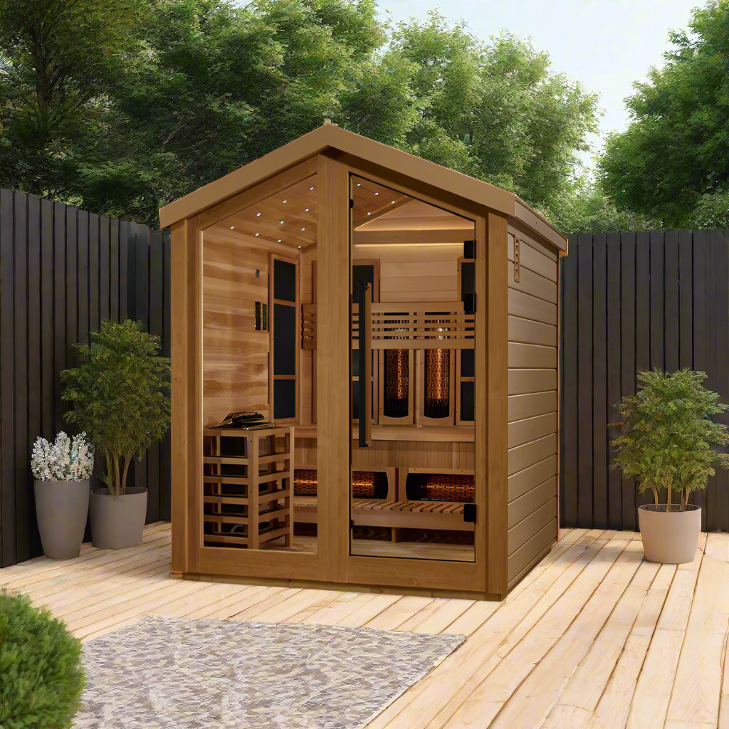 Golden Designs Loviisa 3 Person Full Spectrum Hybrid Outdoor Sauna