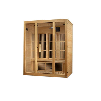 Maxxus Bellevue 3 Person Low EMF FAR Infrared Sauna - Canadian Hemlock