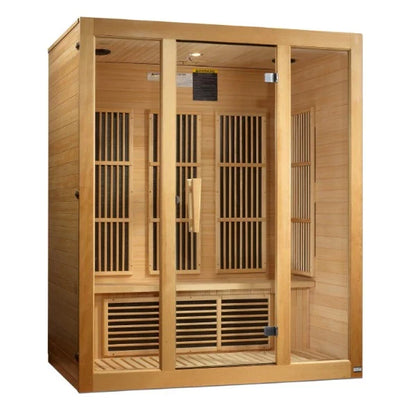 Maxxus Bellevue 3 Person Low EMF FAR Infrared Sauna - Canadian Hemlock